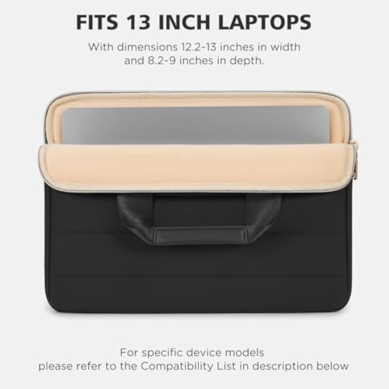 13 Inch Puffy Laptop Sleeve Carrying Case For Macbook Air 13 M3 2024/Macbook Pro 14 M3 M2 M1/Ideapad Flex 5 Gen 8 14"/14" Lenovo Yoga 9I 7I/Thinkpad X1 Carbon/14 Thinkpad T14,Black