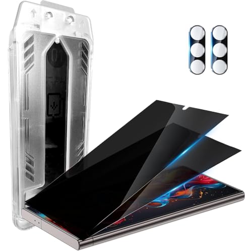 For Samsung Galaxy S25 Screen Protector Privacy Tempered Glass With Camera Lens Accessories And [Auto Dust Install] Frame [Case Friendly] Anti Scratch Bubble Free For Samsung Galaxy S25
