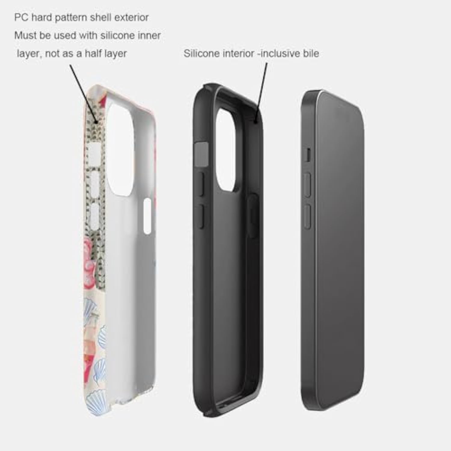 For Iphone 16 Pro Case, Summer Beach Ocean Vintage Seashell Flower Collage Design Cover, Cute Aesthetic Hybrid 2-Layer Hard Shell Shockproof Phone Case For Girls Women 6.3''