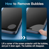 JETech Privacy Screen Protector for iPhone 15 6.1-Inch with Camera Lens Protector, Anti-Spy Tempered Glass Film, Easy Installation Tool, 2-Pack Each