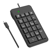 Wired Usb C Number Pad - 23 Keys Type C Numeric Keypad Upgraded Version Of 10 Key Usb Keyboard Financial Accounting Numpad Compatible For Laptop, Pc, Macbook, Notebook, Desktop,Surface Pro