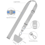 2-Pack Crossbody Nylon Phone Lanyard Universal for All Smartphones Black Grey