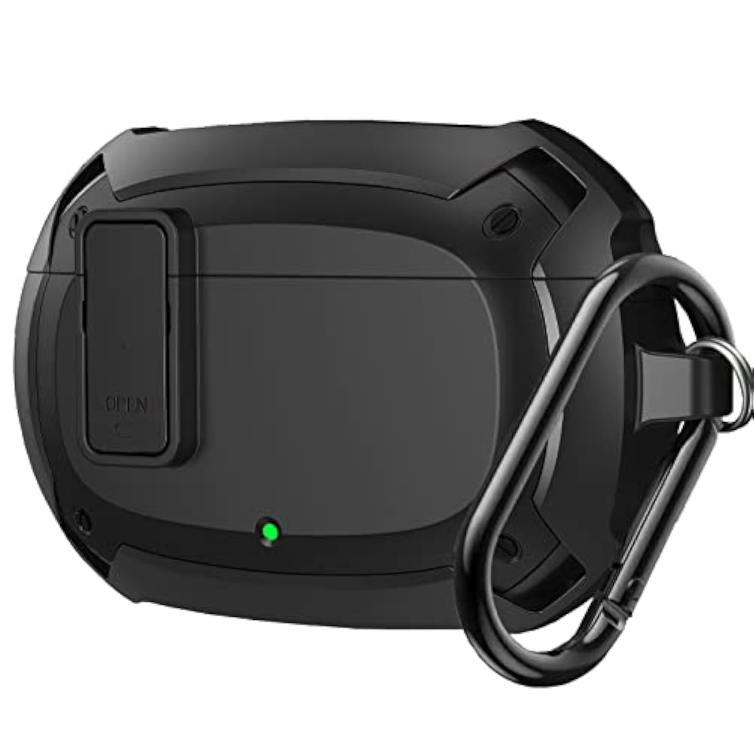 Compatible With Beats Studio Buds/Buds+ Case Cover 2021/2023, [Secure Lock] Cool Beats Studio Buds Plus Protective Shell Men Women With Keychain For New Beats Studio Ear Buds Case - Black[Case Only]