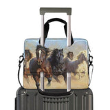 Running Horses Laptop Messenger Bag Case Sleeve Crossbody Briefcase For Men Women With Shoulder Strap Handle 13 14 15.6 Inch