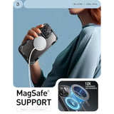 i-Blason Ares Magnetic for iPhone 15 Pro Max Case MagSafe with Built-in Screen Protector [Military-Grade Protection] Clear Slim Full-Body Shockproof Bumper Phone Case for iPhone 15 Pro Max (Black)