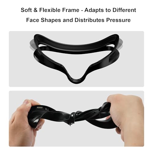 F3 Q3S Magnetic Facial Interface For Quest 3S,Flexible And Adaptive Frame With Multi-Material Pads,Not Compatible With Quest 3