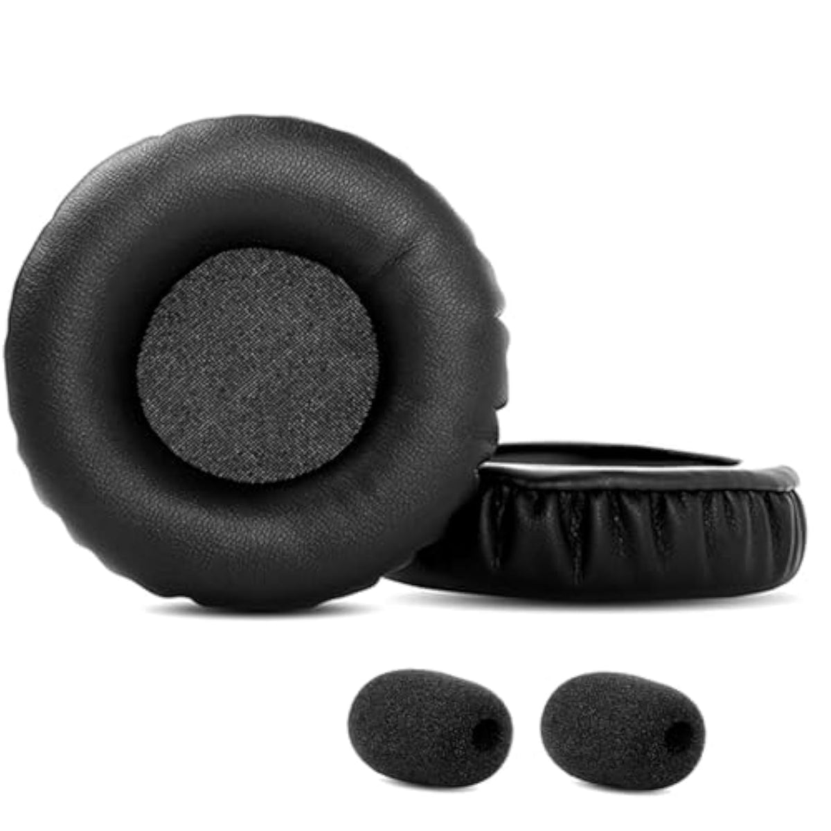Professional Replacement Earpads Cushion Compatible With Jabra Hsc011 Uc Voice 550 Ms Duo Wired Usb Headset Ear Pads With Skin-Friendly Leather And Memory Foam