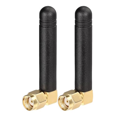 Mini Dual Band Wifi 2.4Ghz 5Ghz 5.8Ghz Mimo Rp-Sma Male Right Angle Antenna (2-Pack) For Fpv Bluetooth Usb Adapter Computer Pcie Card Wifi Router Wireless Back Up Camera