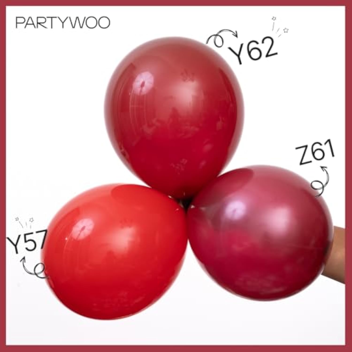 65Pc Burgundy White Gray Balloons 12In Graduation Birthday Party Decor