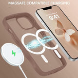 Magnetic For Iphone 13 Mini Case,Curly Wavy Translucent Frosted [Compatible With Magsafe] Slim Anti-Slip Protective Phone Cover Case For Iphone 13 Mini 5.4",Desert Titanium