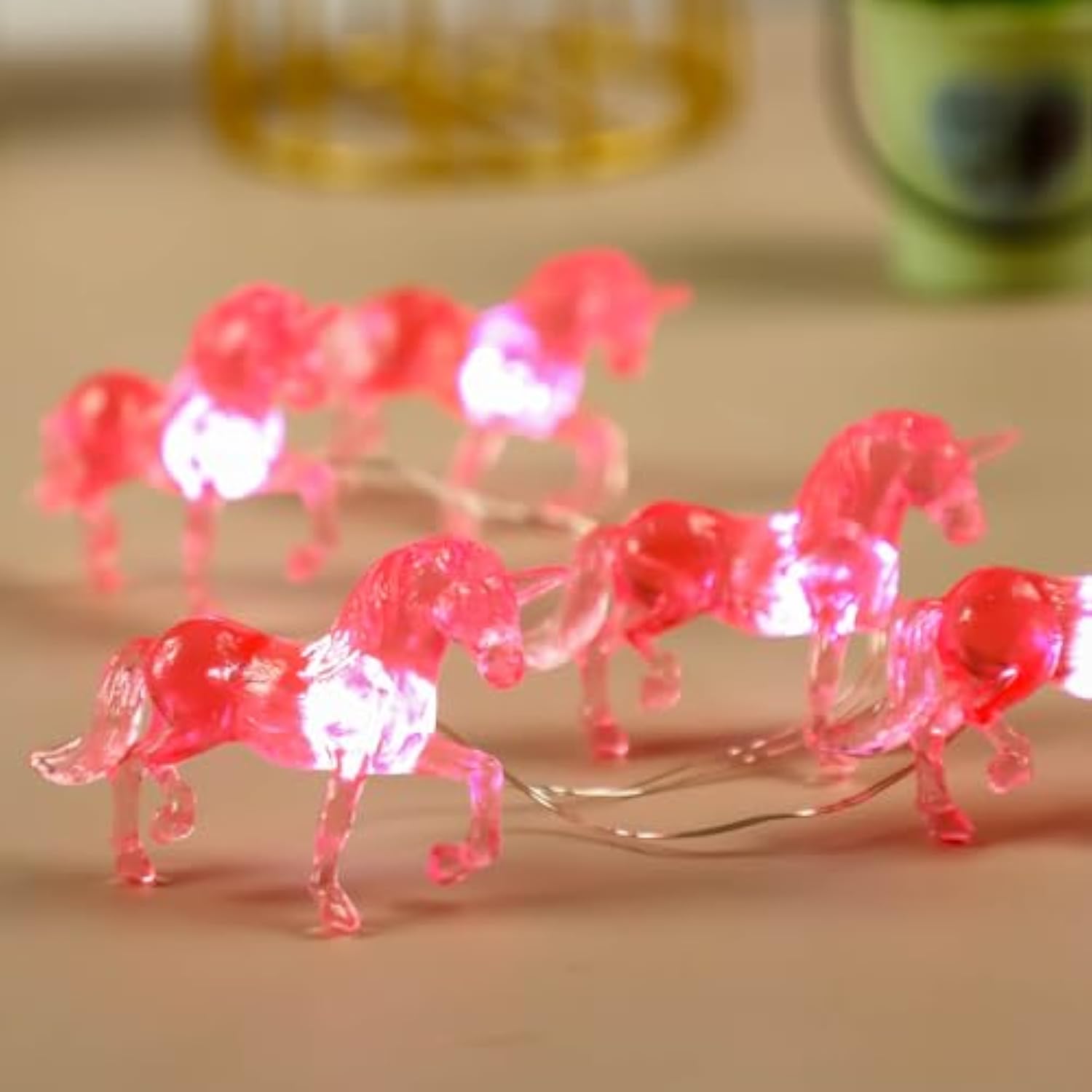 Unicorn Night Lights Pink String Lights Cute Fairy Lights Unicorn Horse Gifts Usb Plug In Or Battery Power String Lights