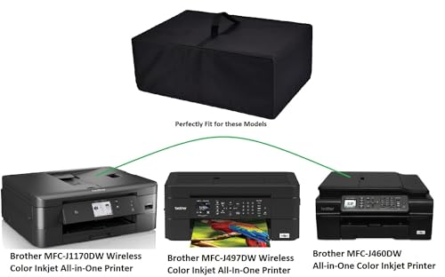 Heavy Duty Fabric Printer Dust Cover Waterproof Case For Brother Mfc-J1170Dw/Mfc-J497Dw/Mfc-J460Dw Wireless Color Inkjet All-In-One Printer