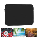 Personalized Laptop Sleeve Bag With Logo Design Your Own Text Image Business Briefcase Protective Case Carrying Cover With Zipper For Men Women, 15 Inch, Blank Black