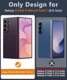 for  Galaxy Z-Fold-7 Case: Magnetic Clear Military Grade Drop Protection Anti Yellowing Cell Phone Cover - Rugged Shockproof Protective Bumper
