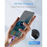 Purple Usb C To Usb C Cable [6Ft, 2-Pack], 60W Fast Charging Type C To Type C