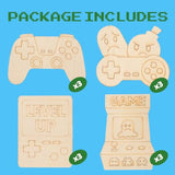 Video Game Party Favors - 12 Pcs Gamer Birthday Party Supplies - Gaming Bubbles & Paint Crafts - Game On Birthday Decorations Goodie Bags Gifts Prizes For Kids Boys Girls Toddler