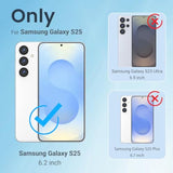 For Samsung Galaxy S25 Case Clear, [Wireless Charging][Anti-Yellowing][-Grade Protection] Shockproof Slim Magnetic Phone Sleeve Case For Samsung Galaxy S25, Transparent