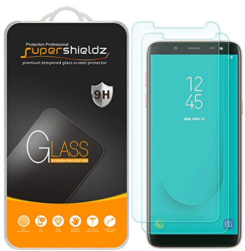 (2 Pack) Designed for Samsung Galaxy J6 (2018) Tempered Glass Screen Protector, Anti Scratch, Bubble Free