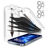 -4+2 Pack For Iphone 13 Pro Max Privacy Screen Protector[6.7 Inches] With Camera Lens Protector, [Drop Protection] 9H Hardness Full Coverage Anti-Spy Tempered Glass Film, Easy To Install