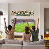 2026 World Cup Banner Wall Decor, Soccer Hanging Banner, Tournament Celebration Decoration for Home Bar Classroom Event Photo Backdrop 48 x 9 Inch