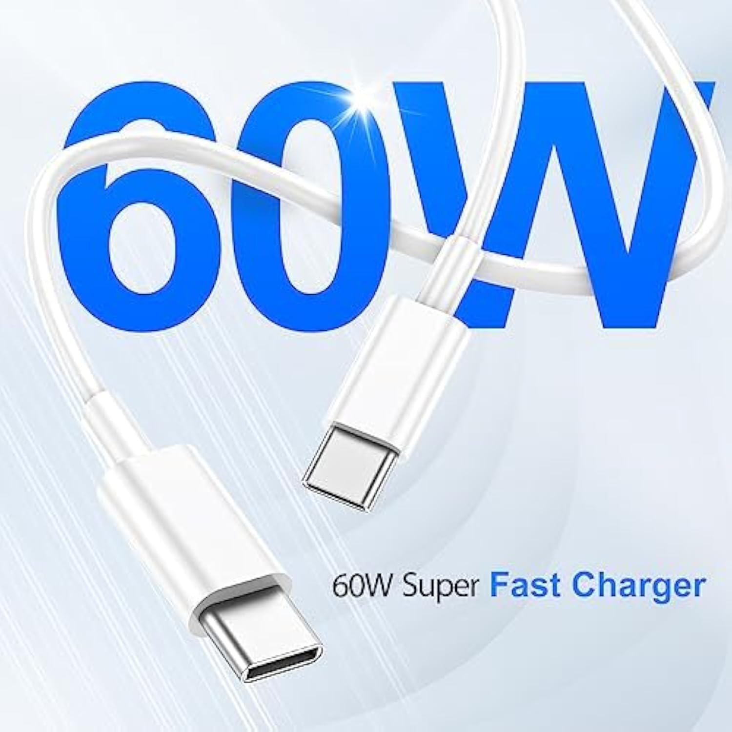 Usb C To Usb C Cable?4 Pack 10Ft [Apple Mfi Certified] 60W,Type-C Fast Charging Cable Compatible For Iphone 16/16 Pro/16 Plus/16 Pro Max/15/15 Pro/15 Plus/15 Pro Max (White)