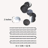 Glitter Charcoal Grey Black Circle Garland Kit Halloween Party Decoration Hanging Polka Dots Streamer Backdrop Banner Birthday Wedding Retirement New Years Nye Bachelorette Bridal Shower