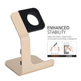 Charger Stand Holder Dock Compatible With Apple Watch Series Ultra2/Ultra/10/9/8/7/6/5/4/3/2/1 And Se (38Mm/40Mm/41Mm/42Mm/44Mm/45Mm/46Mm/49Mm) - Gold