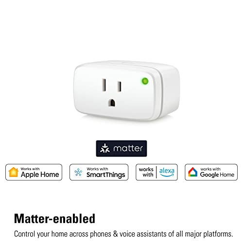 Energy (Matter) - Smart Plug, App And Voice Control, 100% Privacy, Matter Over Thread, Works With Apple Home, Alexa, Google Home, Smartthings