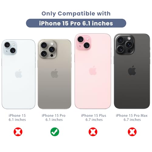 [Upgrade [6 In 1] For Iphone 15 Pro Screen Protector(6.1 Inch), Iphone 15 Pro Back Screen Protector And Front Screen Protector With Camera Lens Protector [2+2+2 Pack], 9H Hardness, Ultra Hd