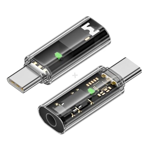 2pcs/lot Audio Adapter Type C USB-C to 3.5mm Audio AUX & MIC Sound Card 16bit 48kHz Adapter Compatible with Laptop Tablet Phone