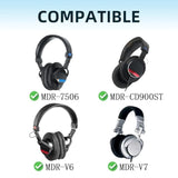 Replacement Ear Cushions For Sony Mdr-7506 Mdr-V6 Mdr-V7 Mdr-Cd900St Monitor Headphones, Ear Cushions Are Made Of Soft Protein Leather, Added Thickness(White)
