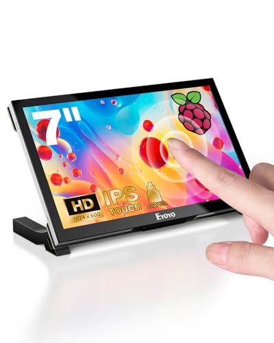 Raspbery Pi Screen 7-Inch: 1024×600 Lcd Capacitive Touchscreen Monitor With Stand, Mini Portable Hdmi Monitors Ips Touch Display For Raspbery Pi 5/4/3/2/Zero, Windows/Linux/Android