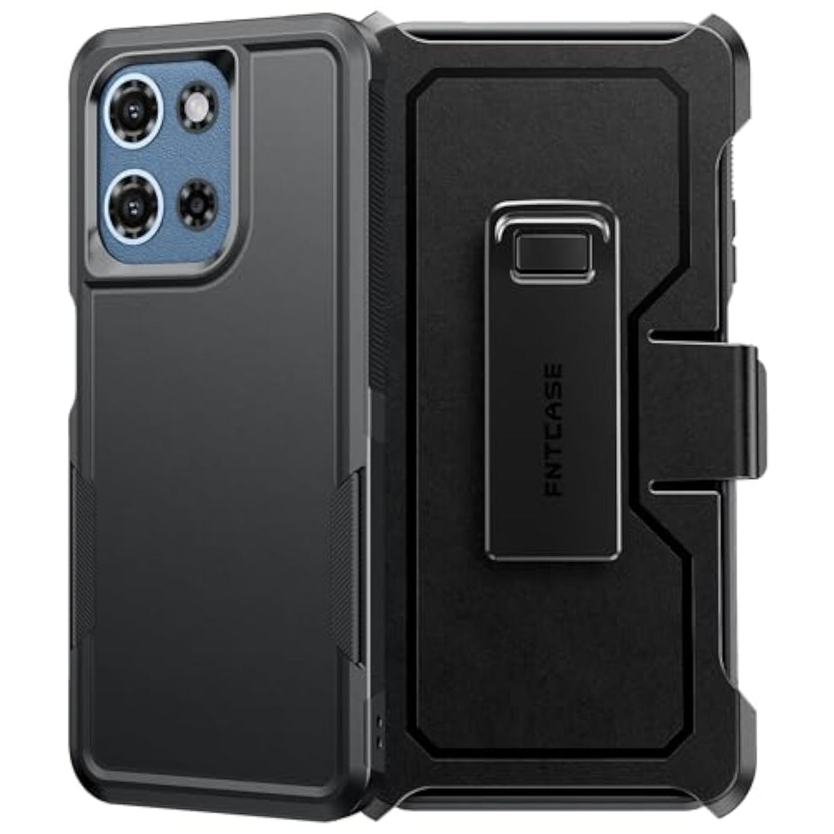 For Motorola Moto-G-5G 2025 Case: Heavy Duty Drop Protection With Rugged Belt-Clip Holster & Kickstand Grade Shockproof Durable Protective Cell Phone Cover For Moto G 2025 (Black)