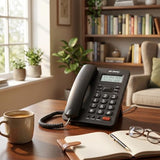 Line Desk Telephone With Caller Id Display, For Home And Office, Black