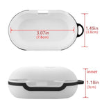 Silicone Cover Case for Samsung Galaxy Buds+ and Buds 2 True Wireless Earbuds with Keychain, White