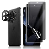 Privacy Screen Protector Compatible With One Plus 13 5G, [2+2 Pack] Anti-Spy Flexible Hydrogel Film + Camera Protection Tempered Glass Film, Anti-Scratch Anti-Spy Film For One Plus 13 5G