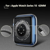 [2 Pack] Waterproof Case For Apple Watch 11 (2025) 42Mm With Tempered Glass Screen Protector, Slim Guard Bumper With Hd Glass, Hard Pc Protective Cover For Iwatch Series 11/10 42Mm, Transparent