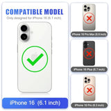 For Iphone 16 Case, Iphone 16 Case With Screen Protector Glitter Bling Sparkle For Women Girls Liquid Clear Case For Iphone 16 6.1” Blue Purple