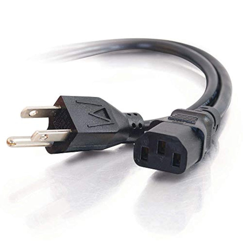 Universal Power Cord, Computer Extension Cord With 16 Awg Power Cord, 8 Foot Computer Power Cable, Black, 1 Count, Nema 5-15P To Iec C13, 29928 - Taa Compliant