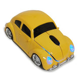 Wireless Car Mouse, Funny Car Shaped Mouse 2.4Ghz Optical Wireless Mice For Computer Pc Notebook Laptop (Yellow)