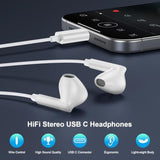 Usb C Wired Earbuds For Iphone 17 Pro Max 17 Pro 17 Air 16E 16 Pro Max 16 Plus 16 Pro 15 Pro Max 15 Plus 15, Magnetic Wired Headphones Usb C Iphone 16 Ear Buds Type C Earphones Headset With Microphone