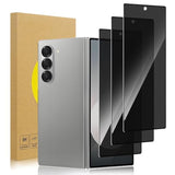 3 Pack Front Privacy Screen Protector For Samsung Galaxy Z Fold 6[Anti-Spy Tempered Glass], Ultra Hd, Anti-Scratch, Bubble-Free, Easy Install 9H Protective Glass For Galaxy Z Fold 6