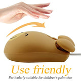 Cute Animal Bear Shape Usb Wired Corded Mouse Optical Mice For Notebook Pc Laptop Computer 1600Dpi 3 Buttons With 3.2 Feet Cord (Brown)