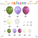 Green Pink Balloons Garland Arch Kit, 125Pcs Retro Peach Pink Green Balloons Arch, Macaron Purple Yellow Balloon For Flower Theme Wedding Bridal Shower Birthday Baby Shower Party Decoration