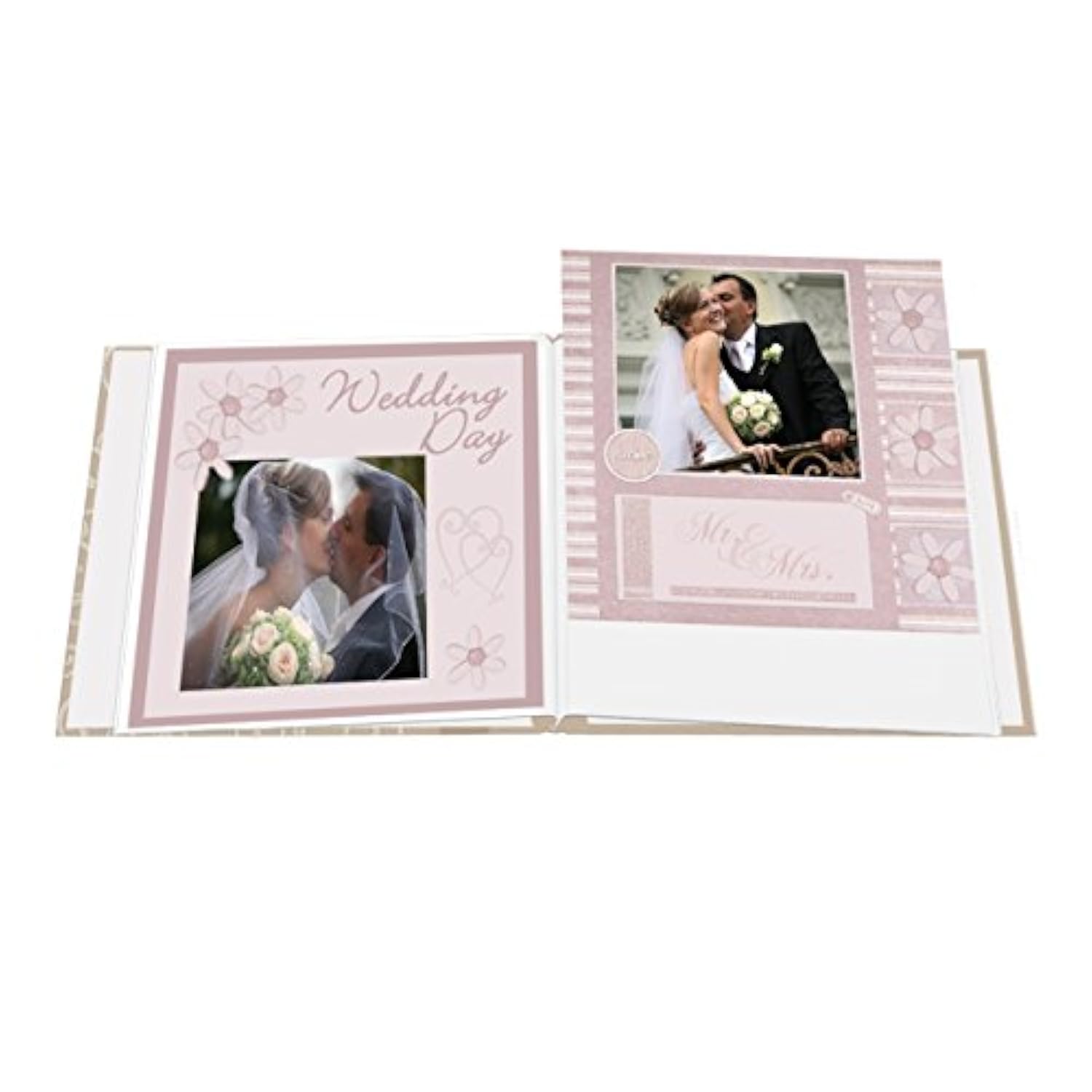 Scroll Embroidery Fabric Post Bound Album 12"X12", Ivory