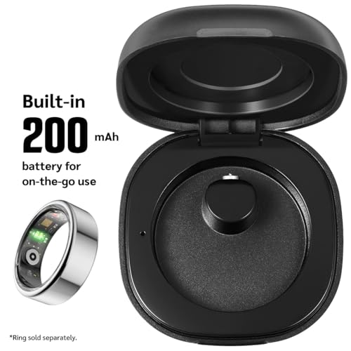 Herz P1 Rapid Charging Case - Smart Ring Portable Charging Case with 200 mAh Battery Magnetic Charger