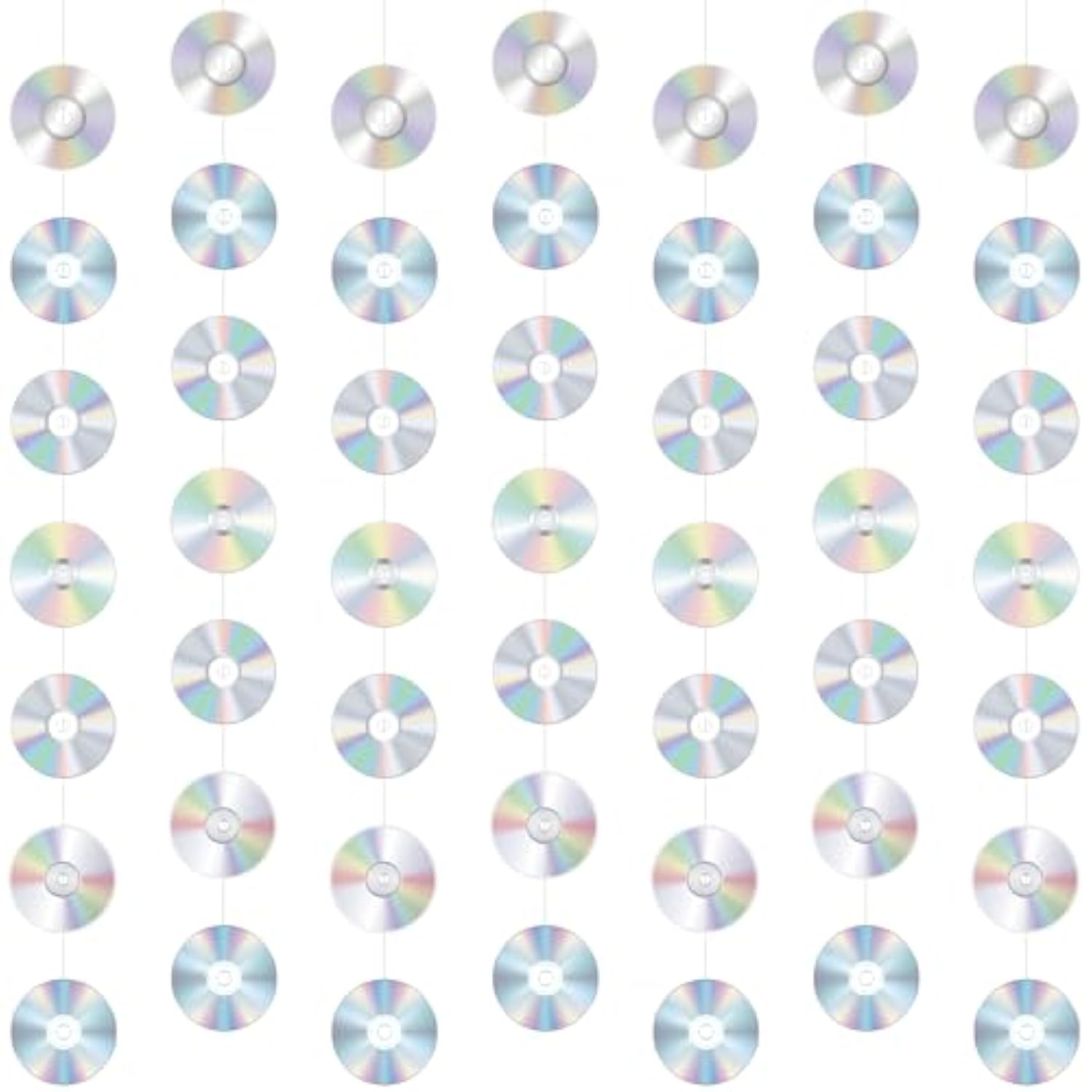 8-Pack 90s & Y2K Party Decorations with Retro CD Banner & Cutouts