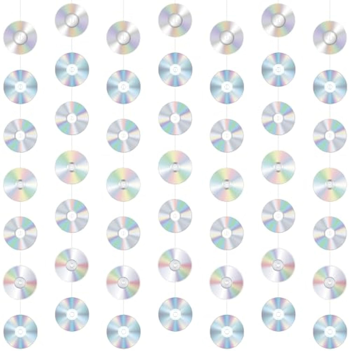 8-Pack 90s & Y2K Party Decorations with Retro CD Banner & Cutouts