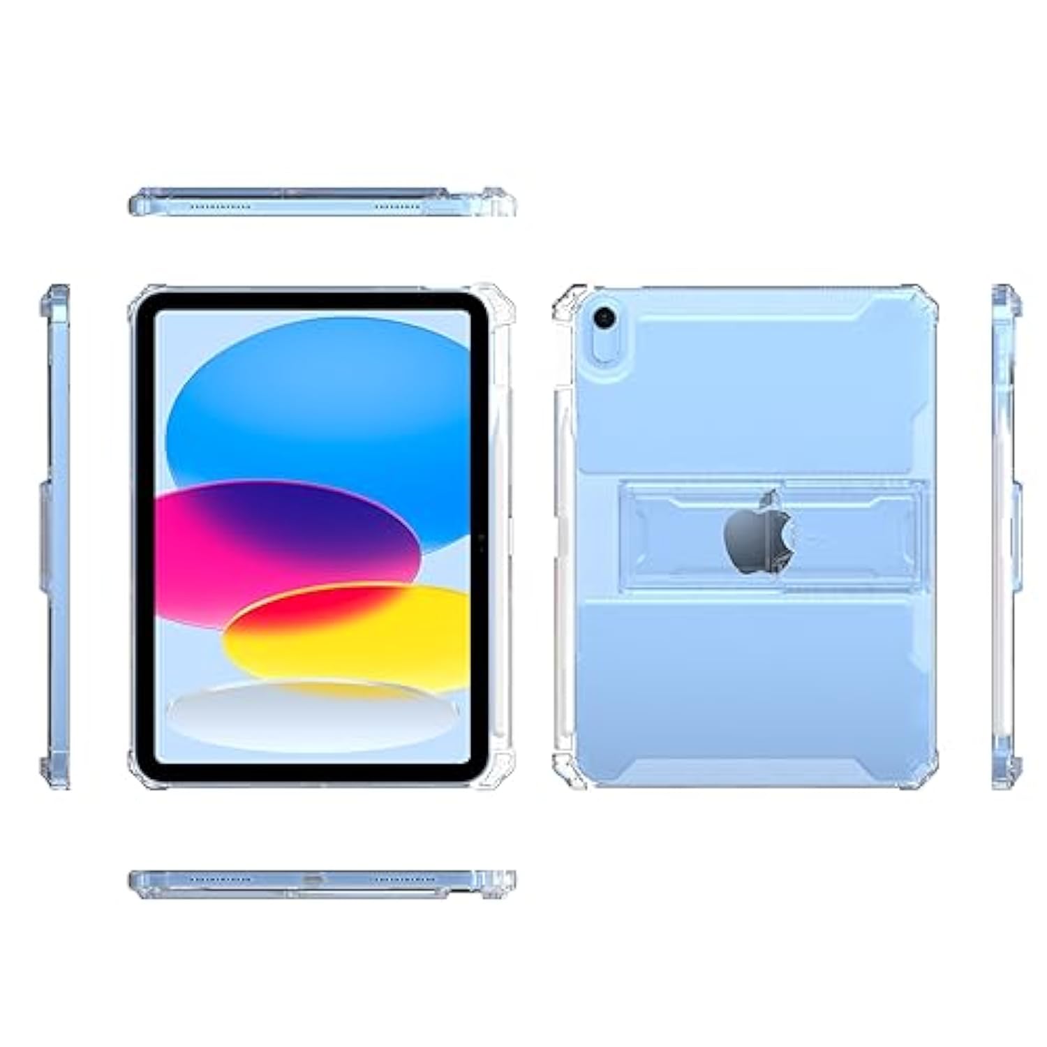 Clear Case For Ipad 10Th Generation Case 2022 10.9 Inch With Pencil Holder & K
