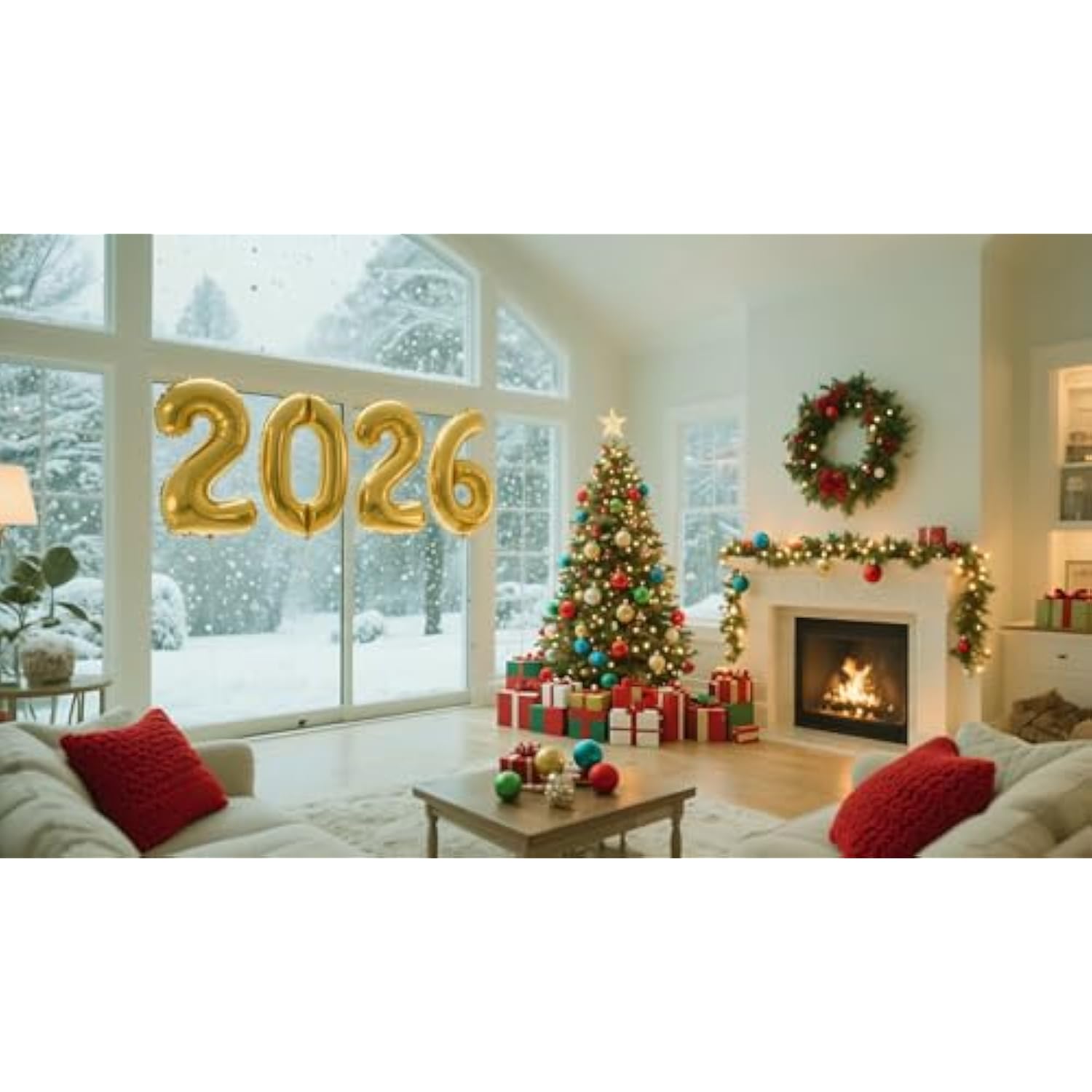 Gold 2026 Number Balloons 40 Inch for New Year and Graduation